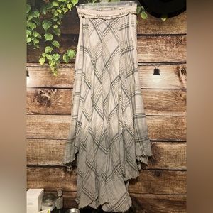 Plaid Free People maxi skirt